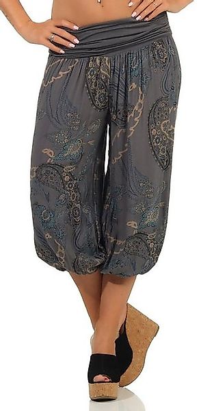 malito more than fashion Caprihose 7186 kurze Pluderhose mit Allover Print günstig online kaufen