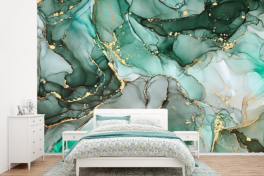 MuchoWow Fototapete Gold - Marmor - günstig online kaufen