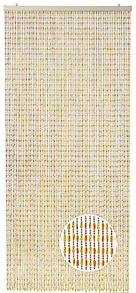 Kobolo Türvorhang Dekovorhang ORANGE Kunststoff orange und gelb (1 St), Öse günstig online kaufen