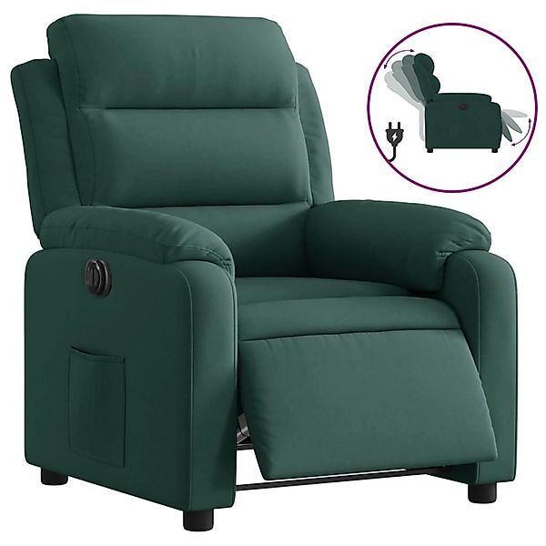 vidaXL Relaxsessel Elektrisch Dunkelgrün Samt 3205072 günstig online kaufen