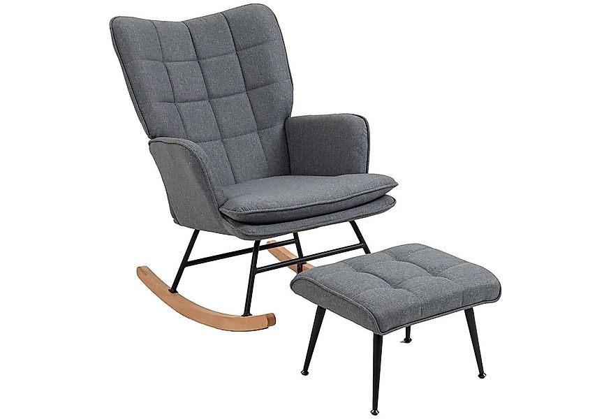 BlingBin Schaukelsessel Schwingsessel mit Hocker, Armlehnsessel, Sessel mit günstig online kaufen