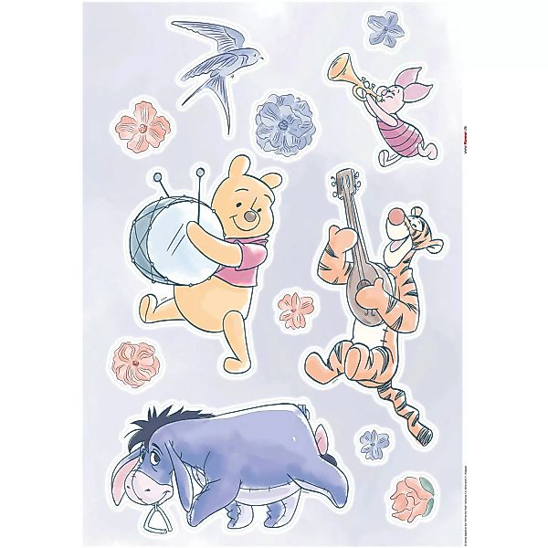 Komar Deko-Sticker Winnie Pooh Flowers 50 x 70 cm günstig online kaufen
