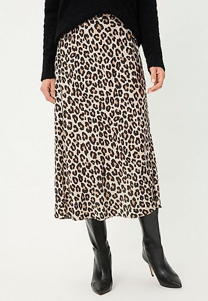 Olsen A-Linien-Rock mit Allover-Leo-Muster günstig online kaufen