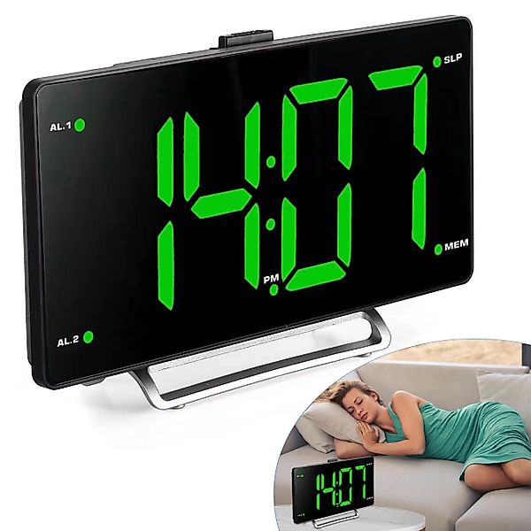 ZEUOPQ Radiowecker Digitaler Wecker FM-Radiowecker Funkwanduhr günstig online kaufen
