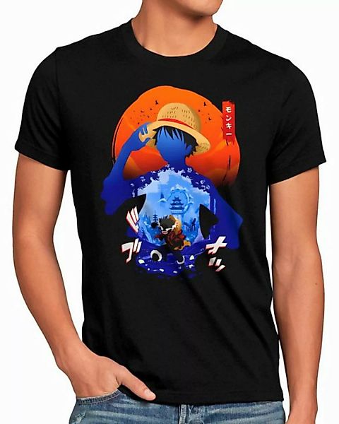 style3 T-Shirt Go Wano one piece japan anime luffy manga monkey ruffy günstig online kaufen