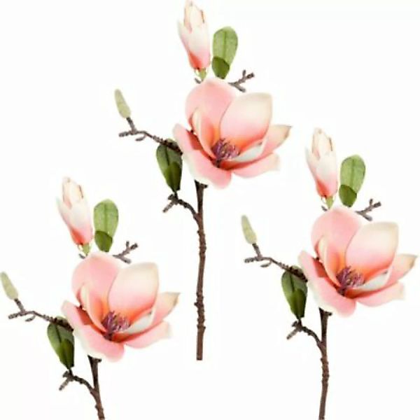 Kunstpflanze Magnolie 3er-Pack orange günstig online kaufen