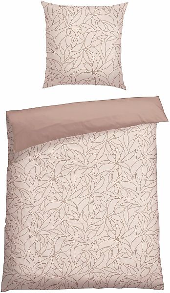 Schiesser Wendebettwäsche "Leaves aus weicher Baumwolle mit schlichtem Bota günstig online kaufen