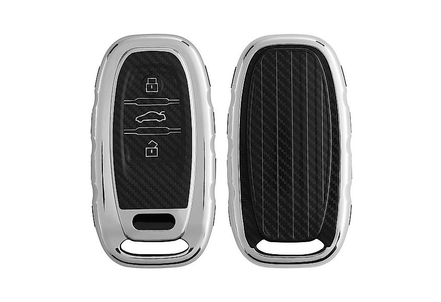 kwmobile Schlüsseltasche Hülle für Audi A6 A7 A8 Q7 Q8 3-Tasten Autoschlüss günstig online kaufen
