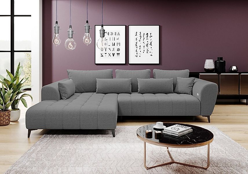WERK2 Ecksofa Garay, XXL-Liegefläche: elektrisch ausziehbar auf ca. 228×126 günstig online kaufen