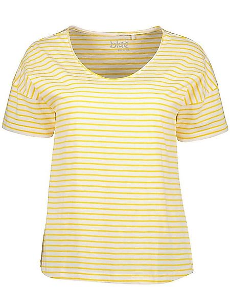 Blue Seven T-Shirt Damen Kurzarm-Shirt Streifen V-Ausschnitt Überschnittene günstig online kaufen