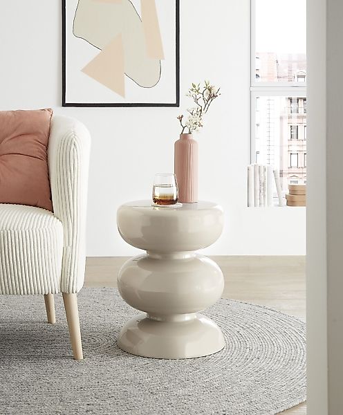 Concept GmbH Beistelltisch in Creme, Eisen günstig online kaufen