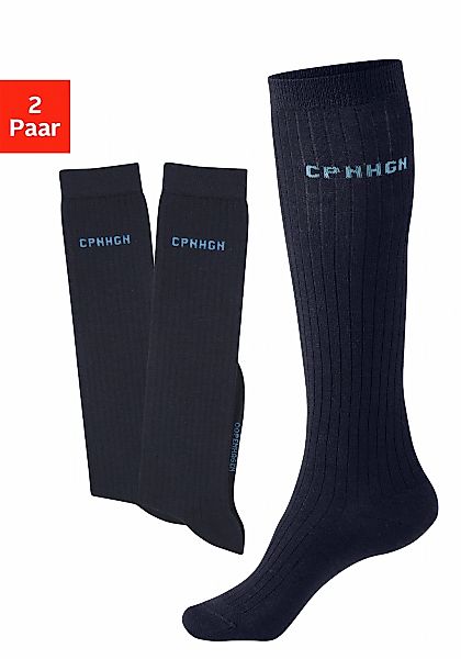 Copenhagen Studios Kniestrümpfe, (Packung, 2 Paar), mit weicher wärmender W günstig online kaufen