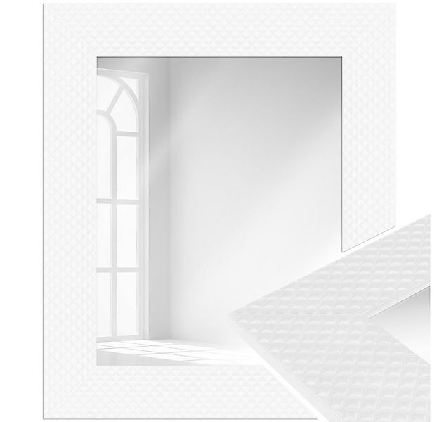 WANDStyle Wandspiegel H225, Weiß, aus Kunststoff im Stil Modern günstig online kaufen
