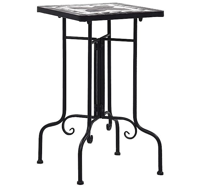 vidaXL Blumenständer Beistelltisch Mosaik Keramik Schwarz und Weiß (1 St) günstig online kaufen