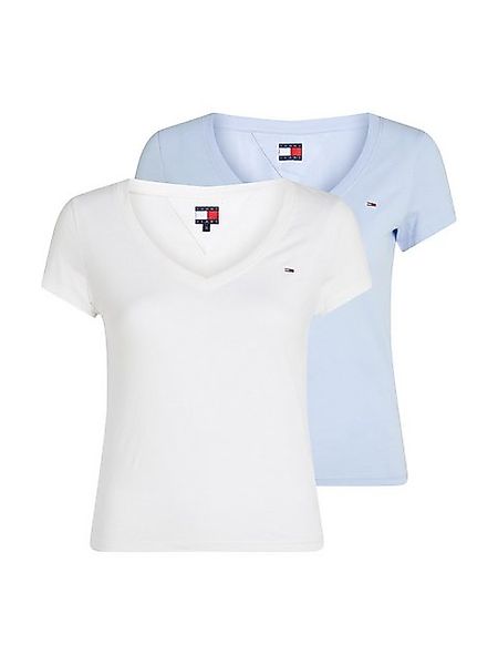 Tommy Jeans T-Shirt TJW 2PACK V-NECK TEE (Packung, 2-tlg., 2-er Pack) mit L günstig online kaufen