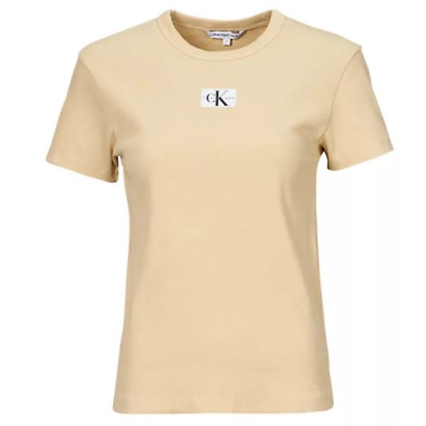 Calvin Klein Jeans  T-Shirt WOVEN LABEL RIB REGULAR TEE günstig online kaufen