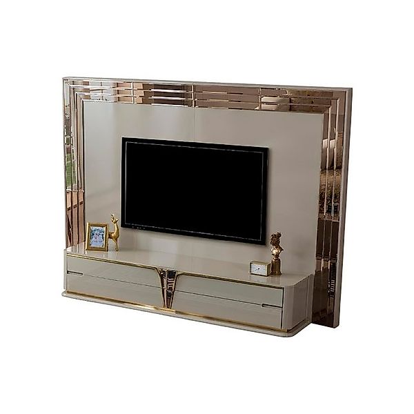 Xlmoebel TV-Schrank TV Möbel RTV Tiefenboard Sideboard Wohnzimmer Gold Beig günstig online kaufen
