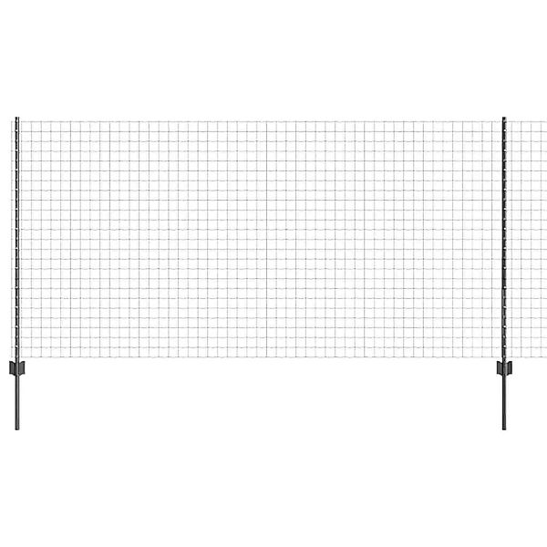 vidaXL Zaun mit Pfosten Grau 1,2 x 25 m Stahl und PVC 3336098 günstig online kaufen