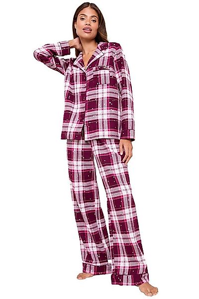 LIPSY Pyjama Lipsy Pyjama aus Gewebe mit langen Ärmeln, Regular (2 tlg) günstig online kaufen