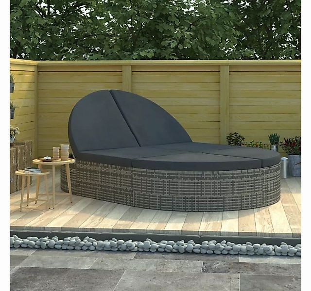 Merax Loungebett, 2 Teile, aus Polyrattan, Gartenliege, Sonnenlige inkl. Au günstig online kaufen