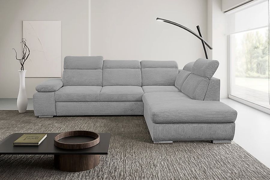 WERK2 Ecksofa "Alicante Cord, inkl. Bettfunktion & Bettkasten, Breite 280cm günstig online kaufen