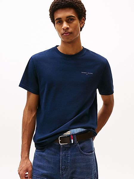 Tommy Jeans T-Shirt "TJM SLIM LINEAR CHEST TEE EXT" Mit Rundhalsausschnitt günstig online kaufen