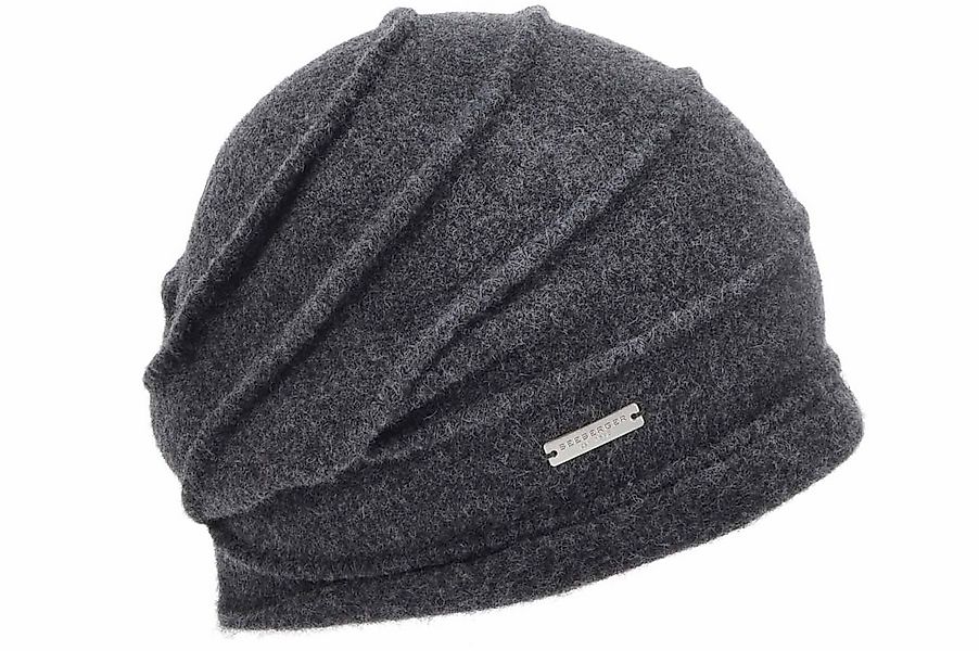 Seeberger Strickmütze Walkmütze aus Schurwolle mit ZickZack-Biesen günstig online kaufen
