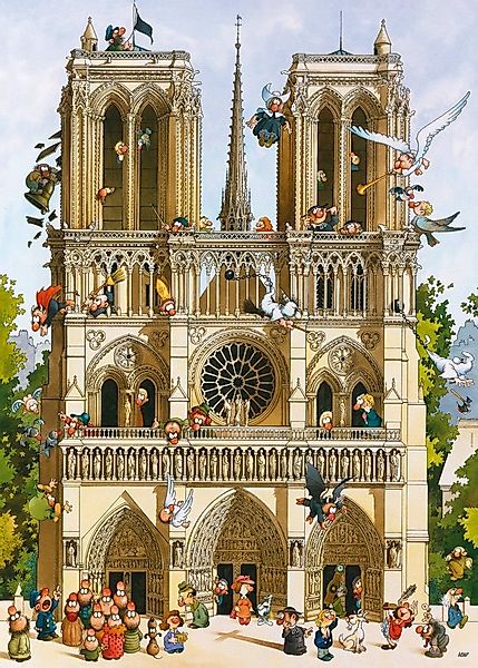 HEYE Puzzle Vive Notre Dame!, Loup, 1000 Puzzleteile, Made in Germany günstig online kaufen
