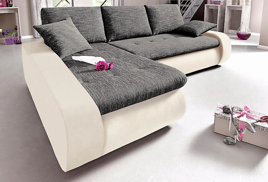 TRENDMANUFAKTUR Ecksofa "Indie, modern und bequem, Materialmix, OTTOs Choic günstig online kaufen