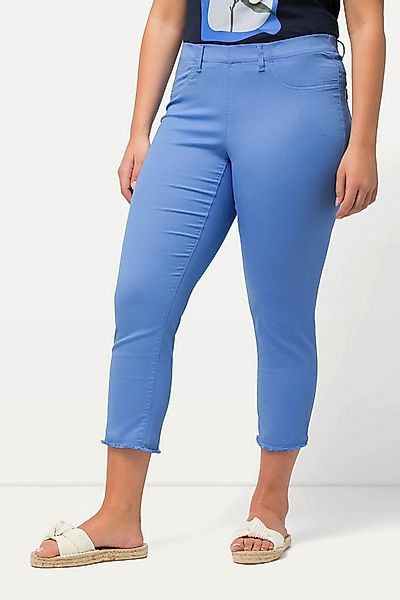 Ulla Popken 7/8-Hose 7/8-Hose Sienna Fransensaum schmales Bein günstig online kaufen