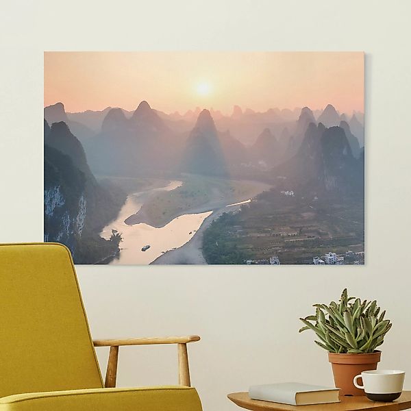 Leinwandbild Sonnenaufgang in Berglandschaft günstig online kaufen