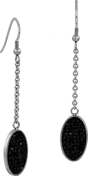 Amello Paar Ohrhänger Amello Ohrringe Edelstahl Ohrhänger Oval (Ohrhänger), günstig online kaufen