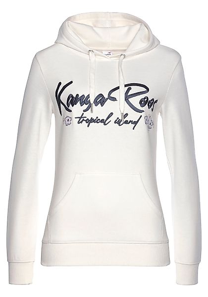 KangaROOS Kapuzensweatshirt Mit Stickerei und Blumendruck, günstig online kaufen