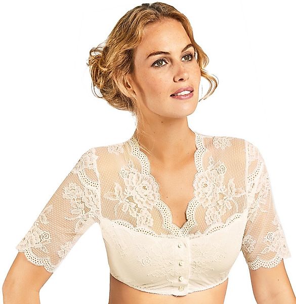 Nina Von C. Dirndlbluse 'Kalea' mit Knopfleiste V-Ausschnitt 16463718, Ch günstig online kaufen