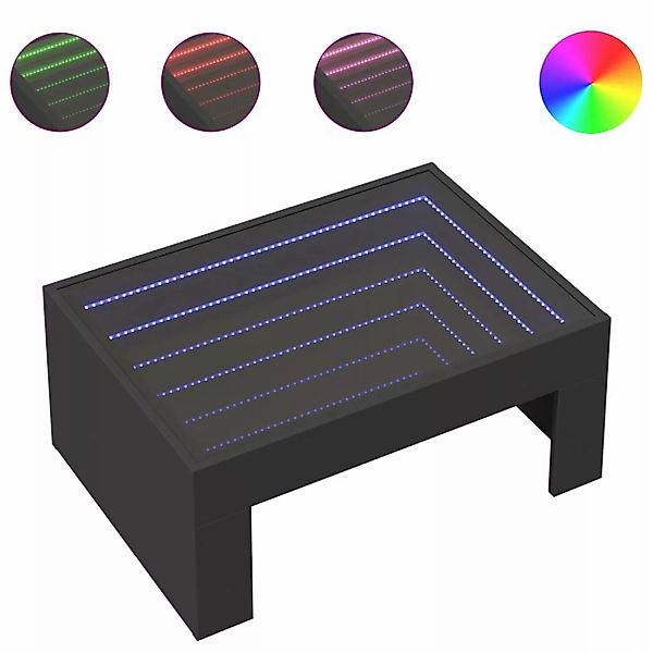 vidaXL Couchtisch Couchtisch mit Infinity-LED Schwarz günstig online kaufen