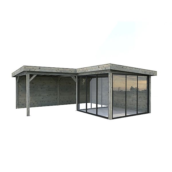 Palmako Pavillon Lenna Set 412 Slide Grau Tauchgrundiert 588 cm x 588 cm FS günstig online kaufen