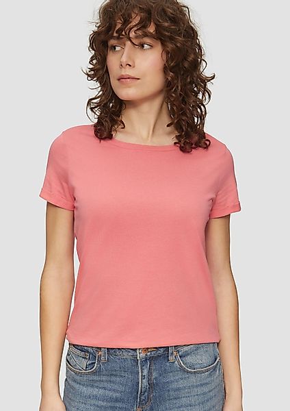 QS Kurzarmshirt T-Shirt Jerseyshirt mit Crew günstig online kaufen