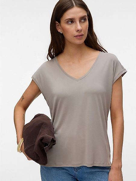 Vero Moda V-Shirt VMFILLI SS V-NECK TEE GA NOOS Materialmix, relaxed fit günstig online kaufen