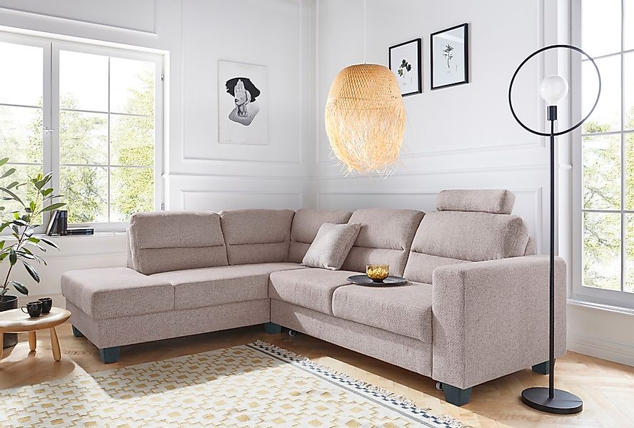 TRENDMANUFAKTUR Ecksofa "Chamber, zeitlos & elegant, bequem, L-Form" inklus günstig online kaufen