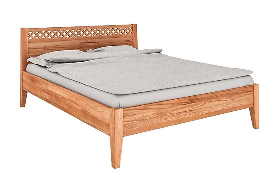 byoak Bett ODYS 180 x 200 aus Massivholz, mit Holzkopfteil, Naturgeölt günstig online kaufen