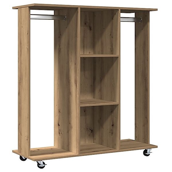 vidaXL Stoffschrank Kleiderschrank mit Rollen Artisan Eiche 102x38x110 cm H günstig online kaufen