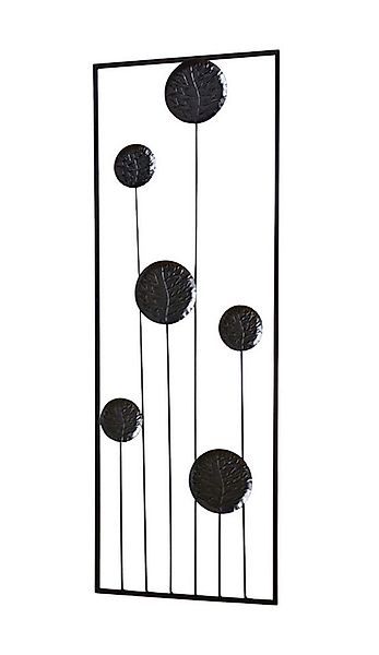 Dekoleidenschaft Wanddekoobjekt 3D Wandbild "Black Flowers" aus Metall, sch günstig online kaufen