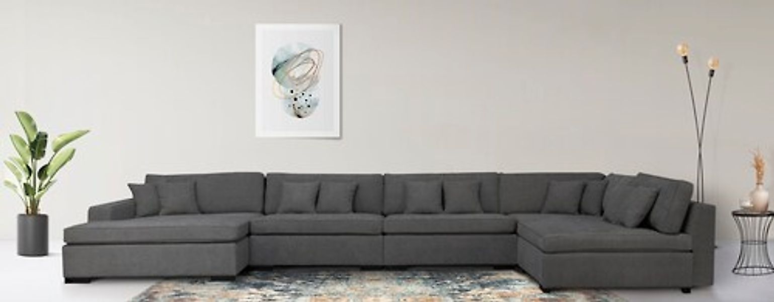 Home affaire Wohnlandschaft »Skara U-Form«, Lounge-Sofa mit Federkernpolste günstig online kaufen