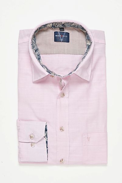 MARVELIS Langarmhemd in Leinen-Optik günstig online kaufen