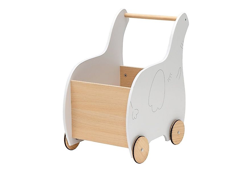 COSTWAY Lauflernwagen 2 in 1 Spielzeugkiste, aus Holz, mit 4 Rädern günstig online kaufen