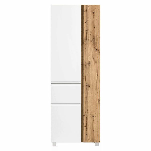 Held Möbel Seitenschrank Ancona 65 cm Wotan/Weiß Schublade günstig online kaufen