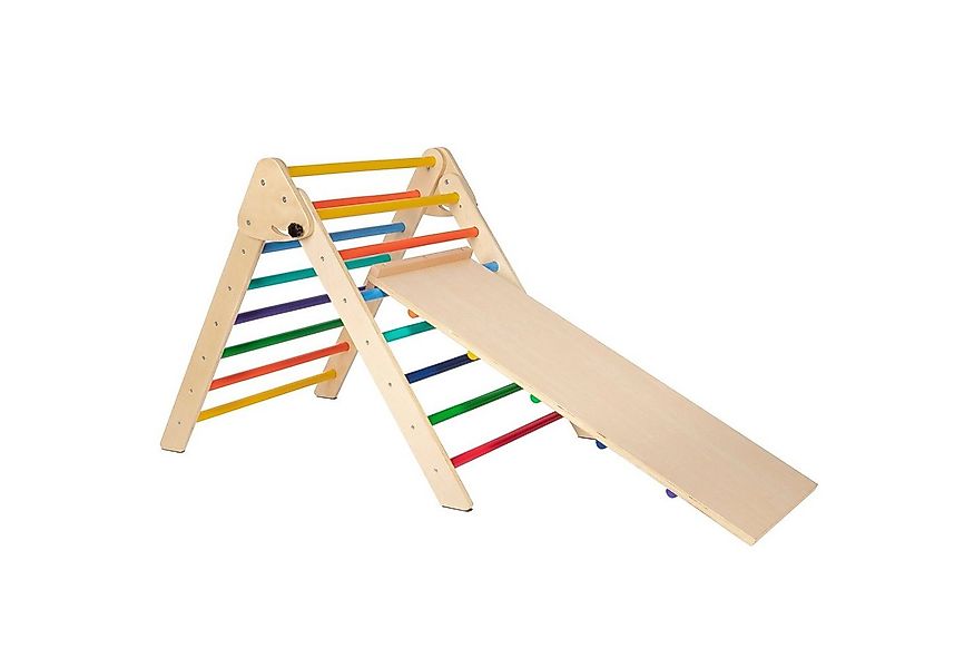 ONVAYA Klettergerüst Kletterdreieck mit Rutsche Pikler Art I Sprossendreiec günstig online kaufen