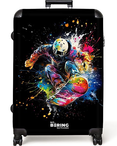 NoBoringSuitcases.com© Hartschalen-Trolley Snowboarder mit Graffiti 77 günstig online kaufen