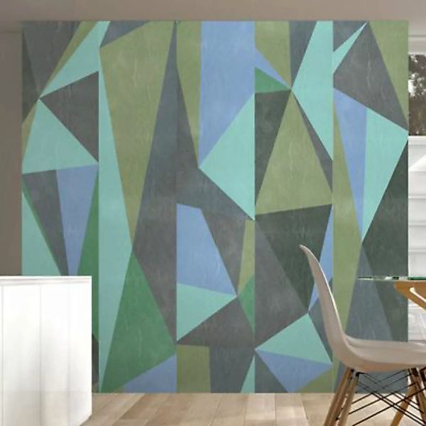 artgeist Fototapete Graue Dreiecke mehrfarbig Gr. 50 x 1000 günstig online kaufen