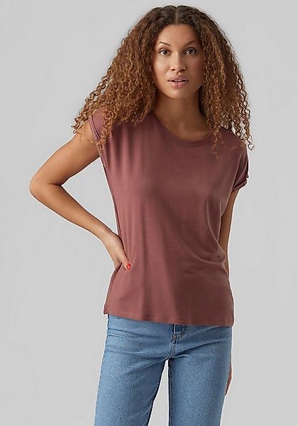 Vero Moda Rundhalsshirt VMAVA PLAIN SS TOP GAJRS NOOS Materialmix, regular günstig online kaufen